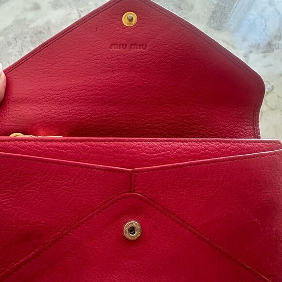 Miu Miu Raspberry Pink Envelope Wallet - Picture 12 of 17